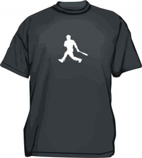 Baseball Batter Hitter Silhouette Logo Tee Shirt SM 6XL