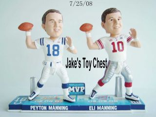 Peyton Manning and Eli Manning Bobblehead MVP and Super Bowl