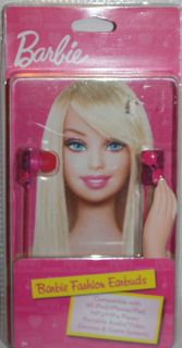 Barbie Fashion Pink Girls Earbuds iPod iPhone  MP4 Player NIB