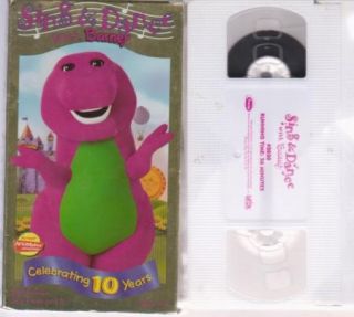 Barney Sing and Dance Celabrating 10 Years Kids VHS Time Life Video 