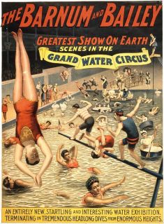 Barnum Bailey Grand Water Circus   Circus Posters