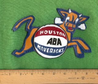 Houston Mavericks ABA Basketball Throwback 1967 1969 Logo Sew 7 5 