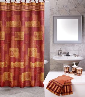 Contemporary 19 Piece Bathroom Accessories Shower Modern Curtains 