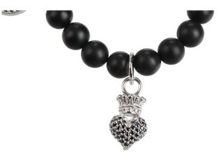 King Baby Studio Black Onyx Bead Bracelet with Motifs    