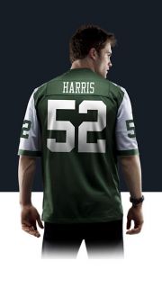   Jets David Harris Mens Football Home Game Jersey 468963_330_B_BODY