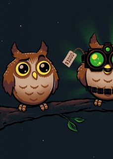 srsly solar powered night vision goggles for owls close up