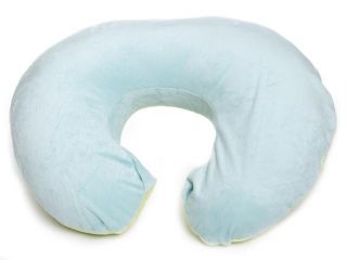 blue green boa slipcover over boppy nursing pillow