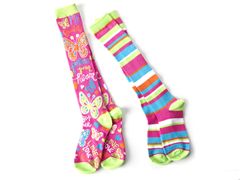 neon leopard zebra knee socks 2 pair $ 7 00 $ 12 00 42 % off list 