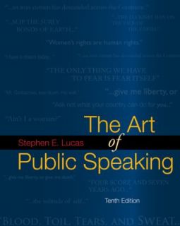The Art of Public Speaking by Stephen Lucas 2008, Paperback
