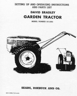 david bradley garden tractor model number 917 5751 time left