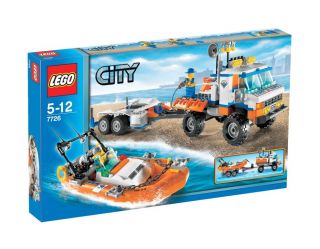 lego 7726 city coast guard truck with speed boat time
