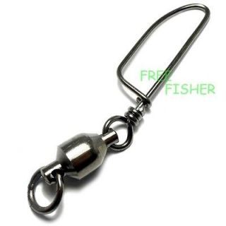 Lot 20pcs fishing STAINLESS STEEL Ball Bearing Swivel with costlock 
