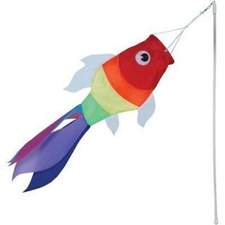 windsock 19 rainbow fish windsock with plastic wand time left