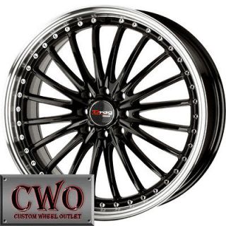 18 Black Drag DR 36 Wheels Rims 4x100/4x114.3 4 Lug Civic Integra 