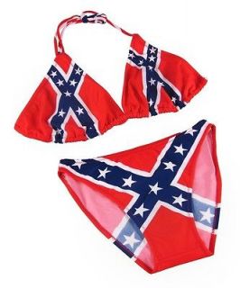 Confederate Flag Bikini Rebel Bathing Suit Swimsuit Size 11/12