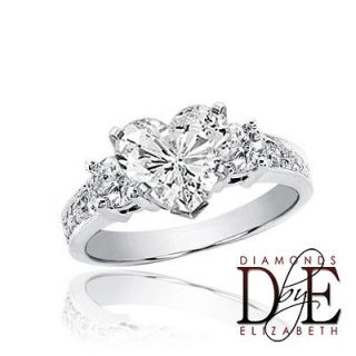 heart shaped diamond engagement rings in Engagement Rings