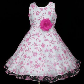   White hpw382 Communion Bridesmaid Flower Girls Dress Gift 2 3y sz 30
