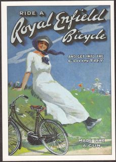 g0015 postcard bicycle royal enfield  9 99