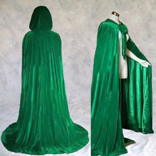 newly listed lined green velvet cloak cape wedding wicca lotr