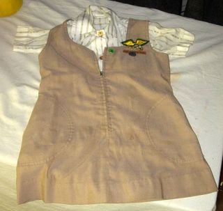 1980s Era BROWNIES GIRL SCOUTS OF AMERICA OUTFIT WITH BLOUSE