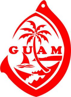 Guam Hook Vinyl Car Decal. Mariana Islands Chamorro Guamanian