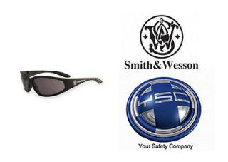 Smith & Wesson 38 Special Safety Glasses Black Frame Smoke Lens 19859