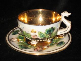 capodimonte 659 dragon seahorse cup saucer set from canada time