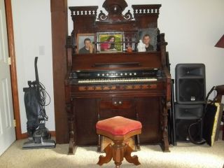 antique pump organ for sale by j esley co time