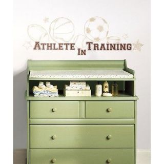 23 New ATHLETE IN TRAINING WALL DECALS Baby Boys Stickers Nursery 