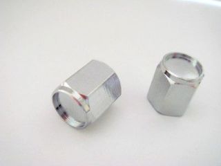 CHROME silver Tire/Wheel stem VALVE CAPS COVERS for Motorcycle 