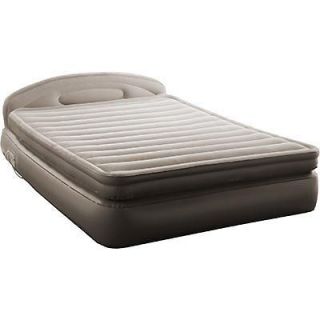aerobed 18 queen air bed built in headboard tan time