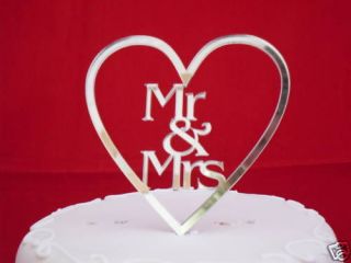 Brand New MR & MRS in heart WEDDING CAKE TOPPER ♥♥♥