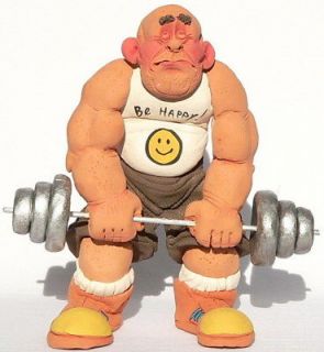 Olympic Muscle Gym Workout Weight Body Builder Figurine, Sculpture 