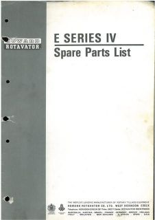 howard rotavator e series mk iv parts manual 2 gtc8a