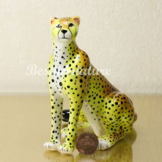 cheetah tiger ceramic statue pottery animal figurine a from thailand