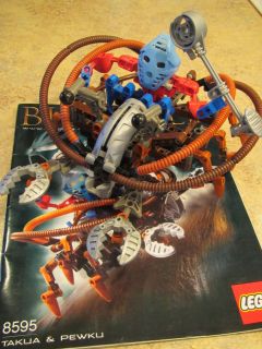 2003 LEGO Bionicle Titan Warrior TAKUA & PEWKU 8595 Complete set w 