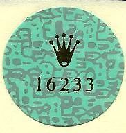 Newly listed Vintage Mens Rolex Watch 16233 Caseback Decal Sticker