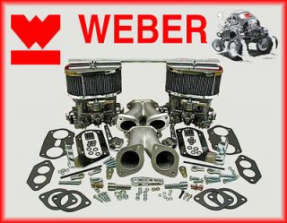 Weber Carburetor Conversion Kit Dual (2) 44IDF Carb For Volkswagen 