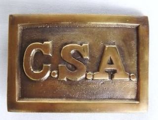 Confederate States of America Brass Belt Buckle Solid Brass 