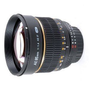 Rokinon 85 mm F 1.4 Aspherical Lens For Nikon with Automatic Chip 