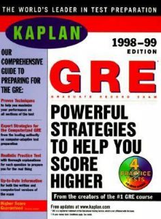 GRE 1998 99 Powerful Strategies to Help You Score Higher by Kaplan 