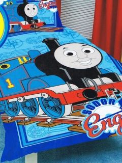 Thomas The Tank Engine Sodor Engine Works Double Bed Quilt / Duvet 