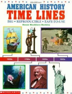 American History Timelines by Inc. Staff Scholastic 1996, Paperback 