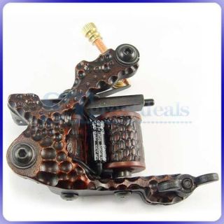 Cast Iron 10 Wrap Dual Coil Tattoo Machine Liner Lining Supply Metal 