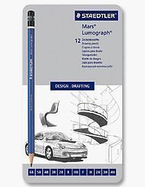 Staedtler MARS LUMOGRAPH Pencil Set (12) #100 G12C   DESIGN & DRAFTING 