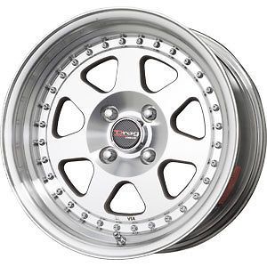 new 15x7 4x114 3 drag dr 27 machined wheel