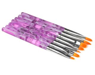 PCS UV Gel Acrylic Nail Art Pen Tips Builder Brush Painting Dotting 