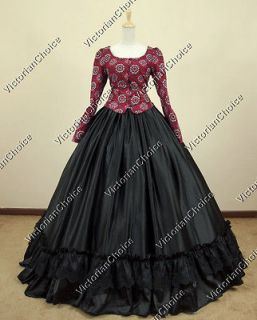   War Victorian Corduroy and Polyester Ball Gown Dress Reenactment 116 M