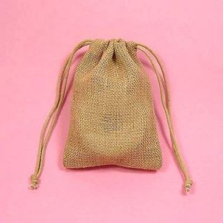 Qty Natural Small Burlap Bags With Drawstring Closures 5x6