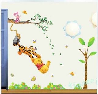 Large Winnie the Pooh Swing Tree Removable PVC Wall Sticker Decal 
